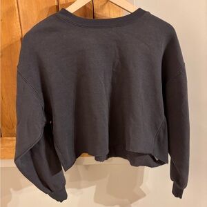Gray Cropped Sweatshirt